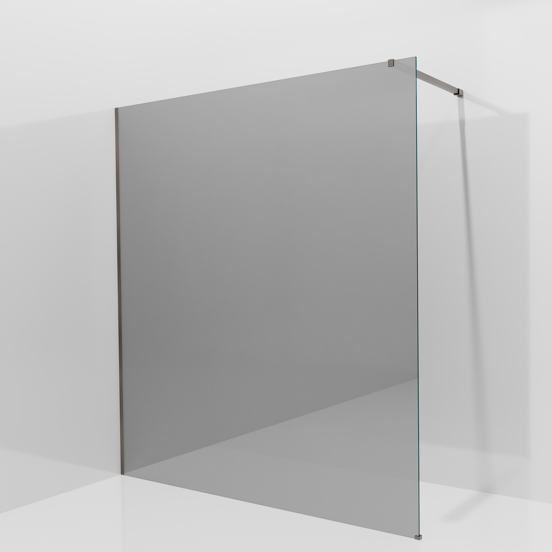 Balmani Modular inloopdouche: 180 x 200 cm, Reflex spiegelglas met coating, Brushed GunMetal profielen