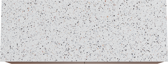 Balmani Mitra zwevend badkamermeubel 150 x 55 cm notelaar met Stretto enkel of dubbel tablet in mat wit/zwart terrazzo