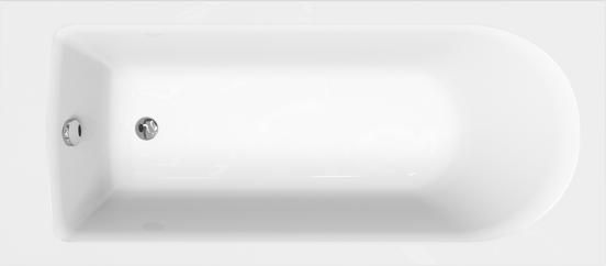 Luca Varess Rosala baignoire encastrable simple 160 x 70 cm acrylique blanc brillant