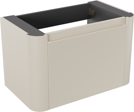 Storke Soft zwevende wastafelonderkast 80 x 46 cm Sand mat 2 lades