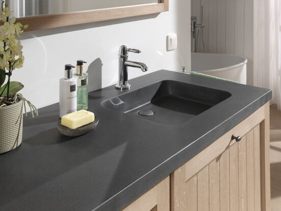 Balmani Napoli Waschtisch, rechts, Granit poliert, 120 x 55 cm