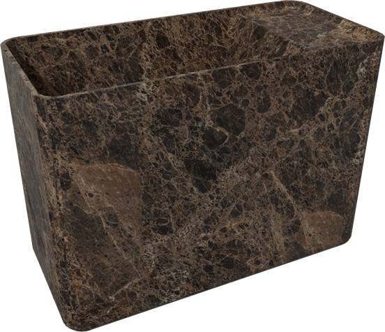 Balmani Riva lave-mains 45 x 22 cm marbre Dark Emperador