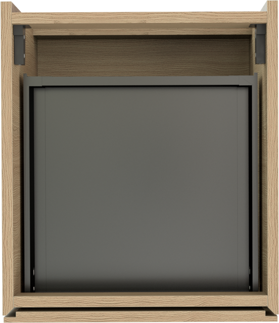 Storke Edge hängender Waschbeckenunterschrank: 45 x 52 cm, Naturbelassene Eiche, 2 Schubladen