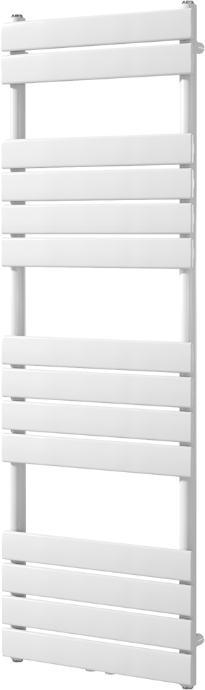 Vipera Vulcan enkele handdoekradiator 50 x 150 cm centrale verwarming glanzend wit zij- en middenaansluiting 740W