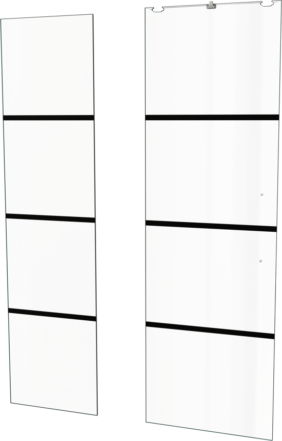Balmani Senses Design Dusche Schiebetür Links 120 cm x 210 cm Lined Glas