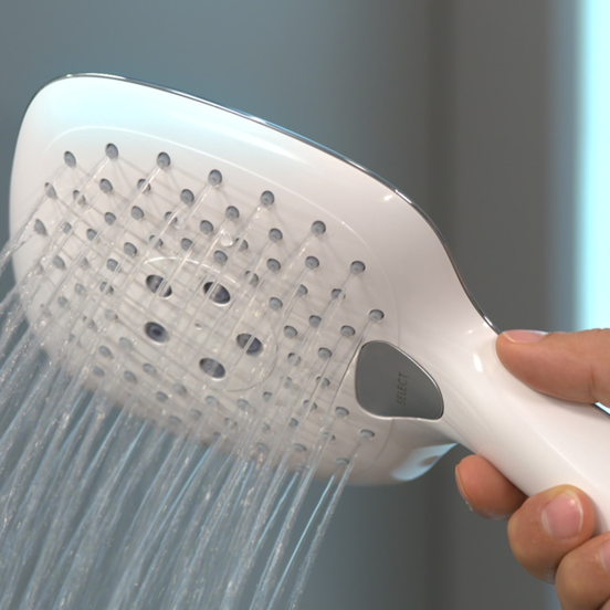 Hansgrohe Raindance Select E150 handdouche 3 straalsoorten glanzend chroom en wit