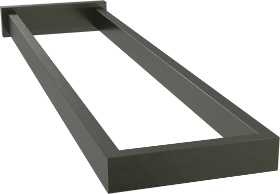 Blaufoss Noma dubbele handdoekhouder Brushed GunMetal 41cm
