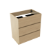 Storke Edge staande wastafelonderkast 75 x 52 cm natuur eik 3 lades