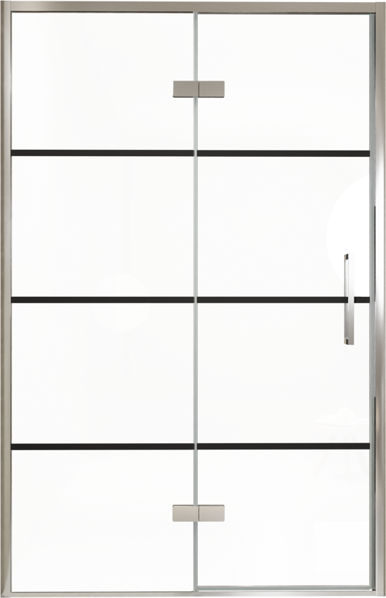 Balmani Senses Design porte pivotante à gauche 140 cm x 210 cm verre Lined, Profil chrome, coating inclus