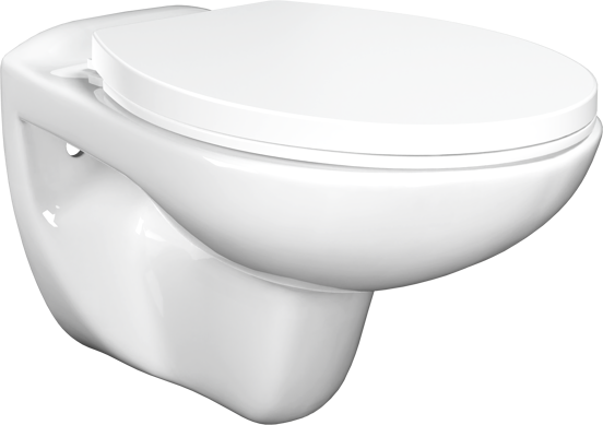 Linie Rino hangtoilet glanzend wit open spoelrand