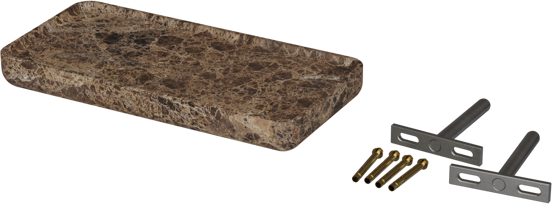 Balmani Tray wandplank Dark Emperador marmer 25 x 12 cm
