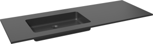 Storke Scuro asymmetrisch linkse wastafel mat kwarts 140 x 52 cm combinatie kast 45 cm