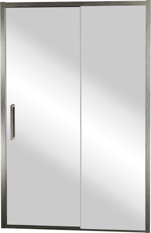 Balmani Senses Design porte coulissante à droite 160 cm x 210 cm verre miroir reflex, Profil Brushed GunMetal