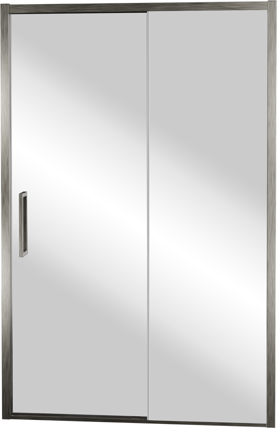 Balmani Senses Design douche schuifdeur rechts 160 cm x 210 cm Reflex spiegelglas, Brushed GunMetal profielen
