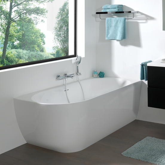 Luca Varess Otello 2-Personen-Eckbadewanne: rechts, 170 x 80 cm, Acryl, Weiß matt