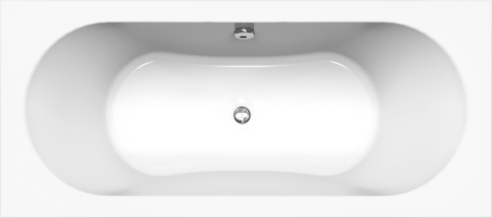 Luca Varess Snello tweepersoons inbouwbad 170 x 75 cm acryl hoogglans wit