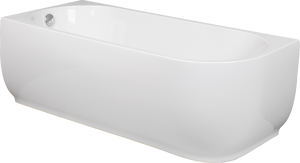 Linie Paulo baignoire d'angle gauche mono 170 x 70 cm acrylique blanc brillant