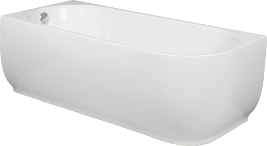 Linie Paulo baignoire d'angle gauche simple 170 x 70 cm acrylique blanc brillant