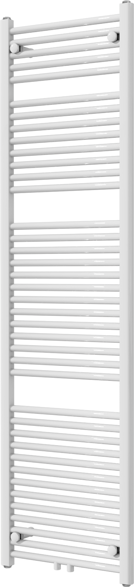 Vipera Kanza enkele handdoekradiator 50 x 180 cm centrale verwarming hoogglans wit zij- en middenaansluiting 814W