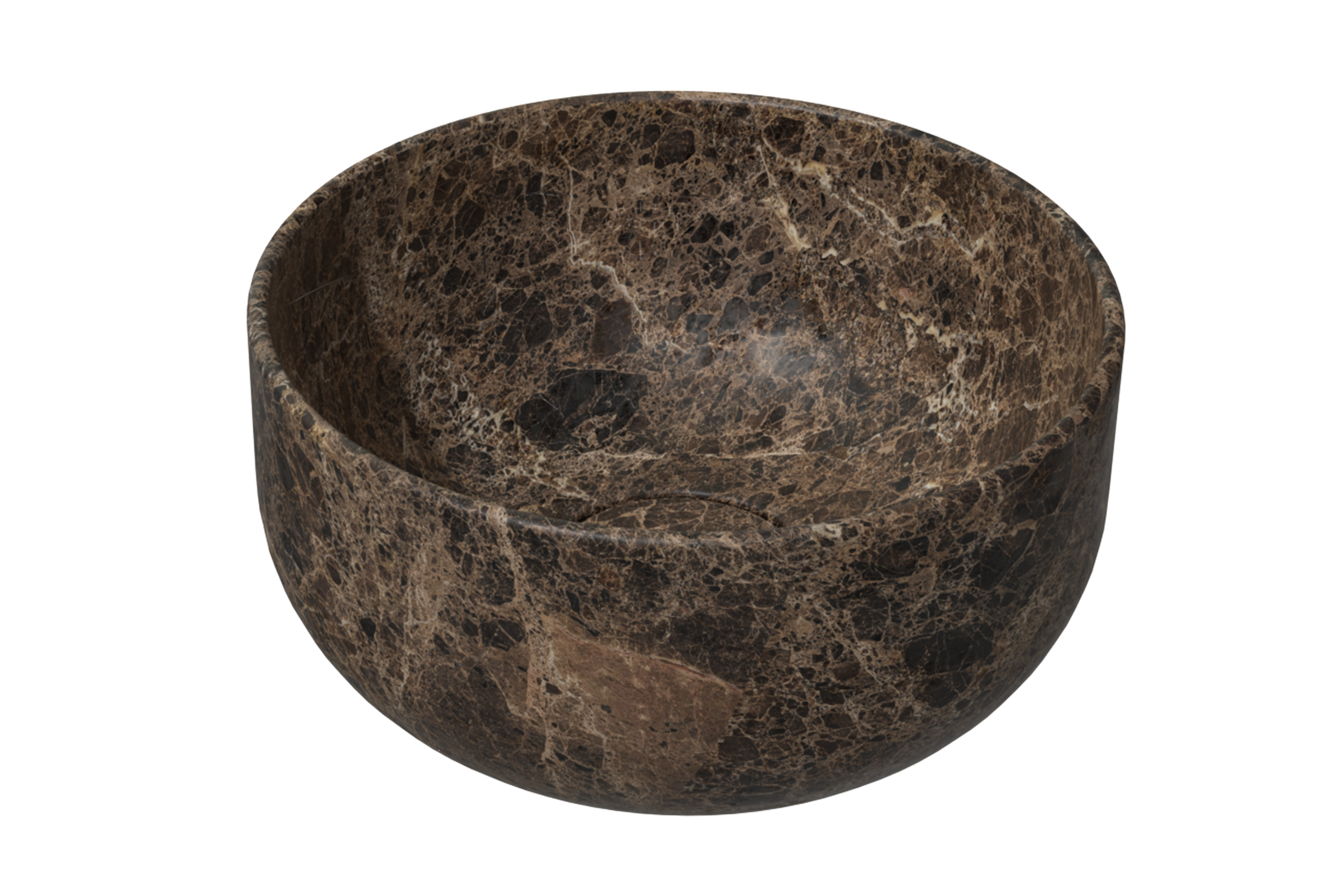 Balmani Bowl waskom Dark Emperador marmer rond Ø 24 cm