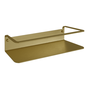 Blaufoss Tika Einzel-Shampoohalter mit Wandhalterung, Brushed Gold