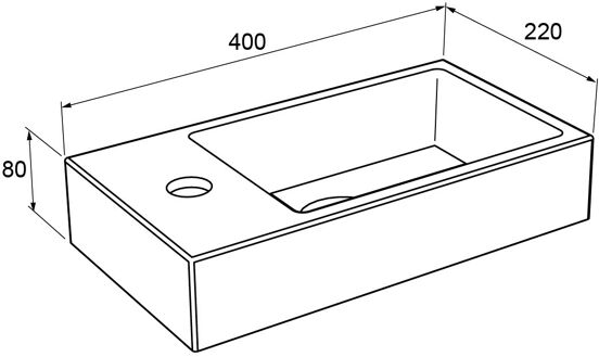 Storke Edge meuble wc suspendu 40 x 22 cm blanc mat avec Vida lavabo en marbre composite brillant