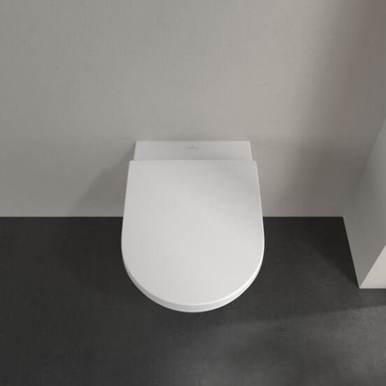 Villeroy & Boch Subway 3.0 wc suspendu blanc brillant sans rebord TwistFlush, tapis d'isolation inclus