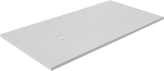 Luca Varess Classy duschwanne 170 x 90 cm marmorkomposit weiß matt rockstruktur
