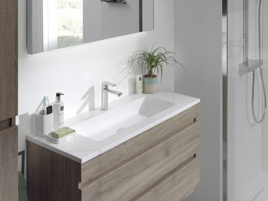 Storke Diva plan simple marbre composite brillant 100 x 40 cm