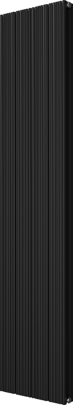 Vipera Mares Doppelhandtuchheizkörper: 37,5 x 180 cm, Zentralheizung, Schwarz matt, Seiten- & Mittelanschluss, 1477W