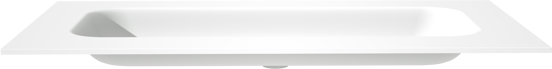Balmani Tablo Arcato plan simple pour 2 trous de robinet mat Solid Surface 120 x 55 cm, bonde non incluse
