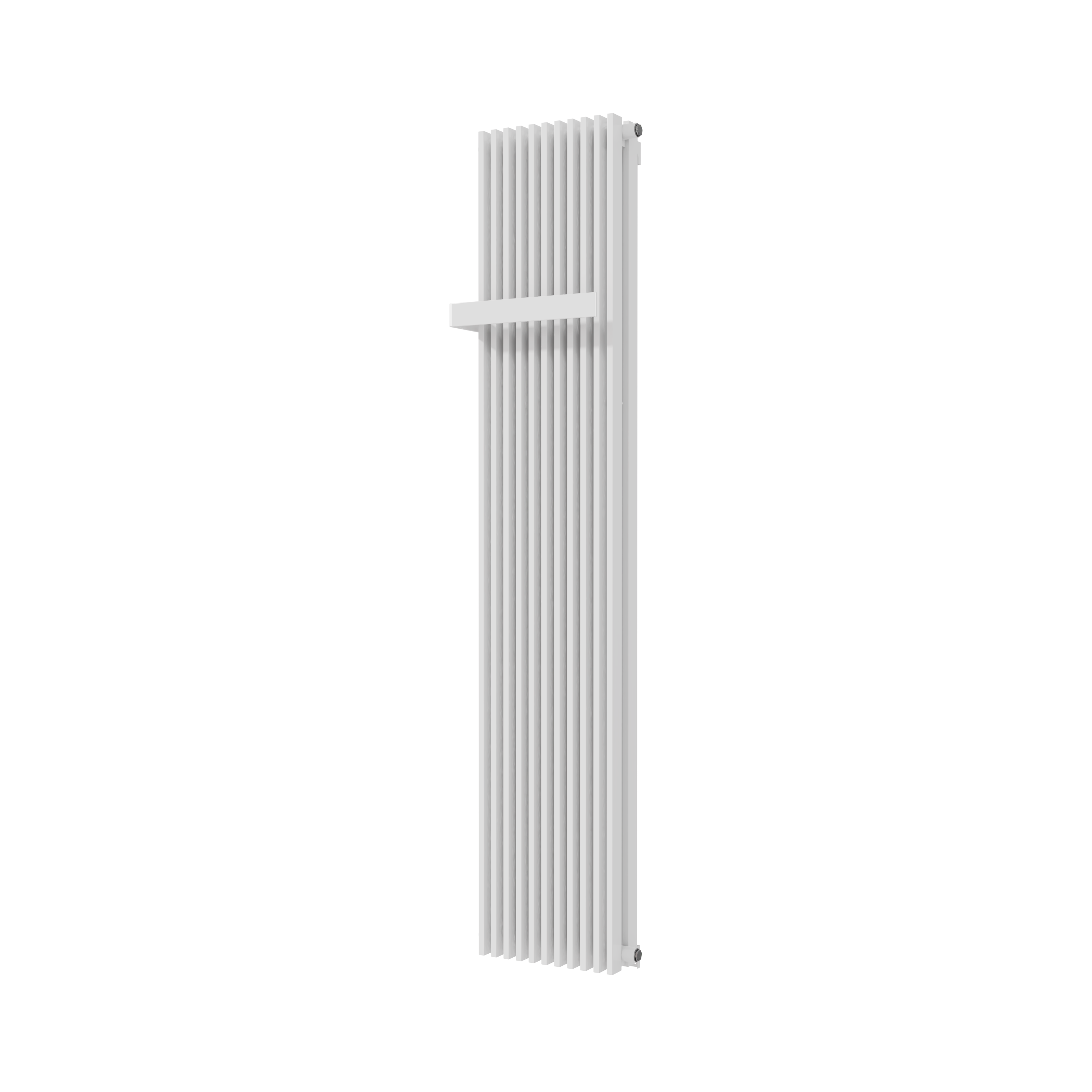 Vipera Corrason dubbele badkamerradiator 40 x 180 cm centrale verwarming hoogglans wit zijaansluiting 2,238W