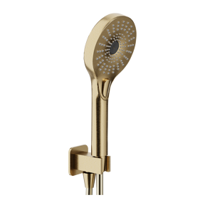 BLAUFOSS Onos Handdoucheset met doucheslang aansluiting 3 straalfuncties brushed champagne gold