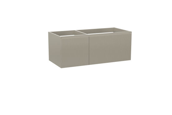 Balmani Fila meuble sous-vasque suspendu 120 x 55 cm asymétrique à droite gris pierre 4 tiroirs