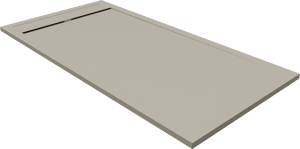 Luca Varess Dandy receveur de douche 180 x 90 cm marbre composite Soie grise mat structure rock