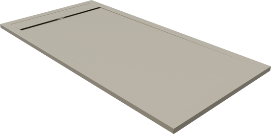 Luca Varess Dandy receveur de douche 180 x 90 cm marbre composite Soie grise mat structure rock