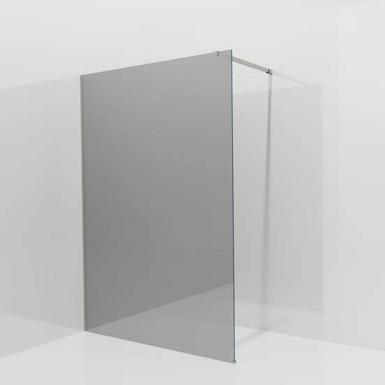 Balmani Modular Walk-In Dusche: 140 x 200 cm, Reflex-Spiegelglas, inklusive Coating, Profil Brushed Inox