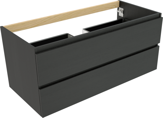 Balmani Lucida meuble sous-vasque suspendu 120 x 55 cm chêne noir 2 tiroirs