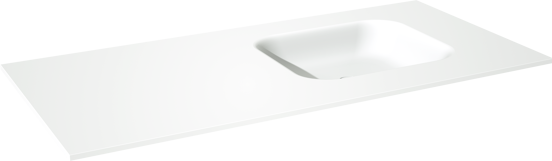 Balmani Tablo Arcato asymmetrisch rechtse wastafel matte Solid Surface 120 x 55 cm, exclusief crepine