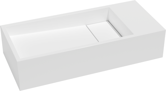 Balmani Mood Handwaschbecken: Solid Surface, matt, 45 x 20 cm