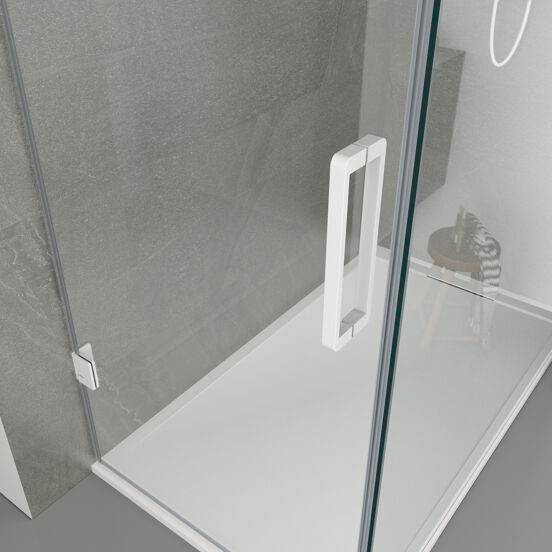 Balmani Modular douchedeur scharnieren en greep mat wit