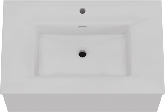 Storke Edge meuble salle de bains suspendu 85 x 52 cm blanc mat avec Kera plan simple en céramique blanc brillant