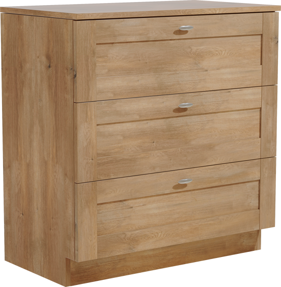 Linie Classo freistehendes Möbelstück Set: 80 x 46 cm, Naturbelassene Eiche, mit Lado Einzel Waschtischplatte, Melamin Naturbelassene Eiche