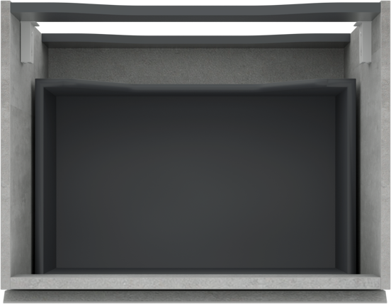 Linie Lado meuble sous-vasque suspendu 60 x 46 cm béton gris foncé 1 tiroir
