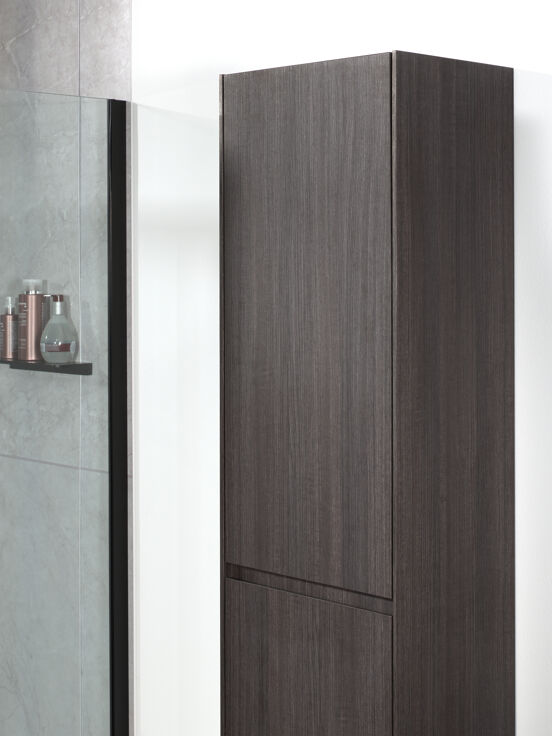 Storke Edge zwevende badkamerkast donkere eik 40 x 30 x 170 cm