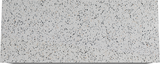 Storke Ribs zwevend badmeubel 130 x 52 cm zwart eiken met Tavola enkel of dubbel wastafelblad in mat wit/zwart terrazzo, Verticale asymmetrische rechte ribbel
