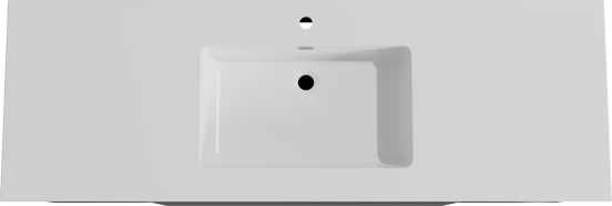 Storke Edge meuble salle de bains suspendu 155 x 52 cm noir mat avec Diva plan simple en marbre composite blanc brillant