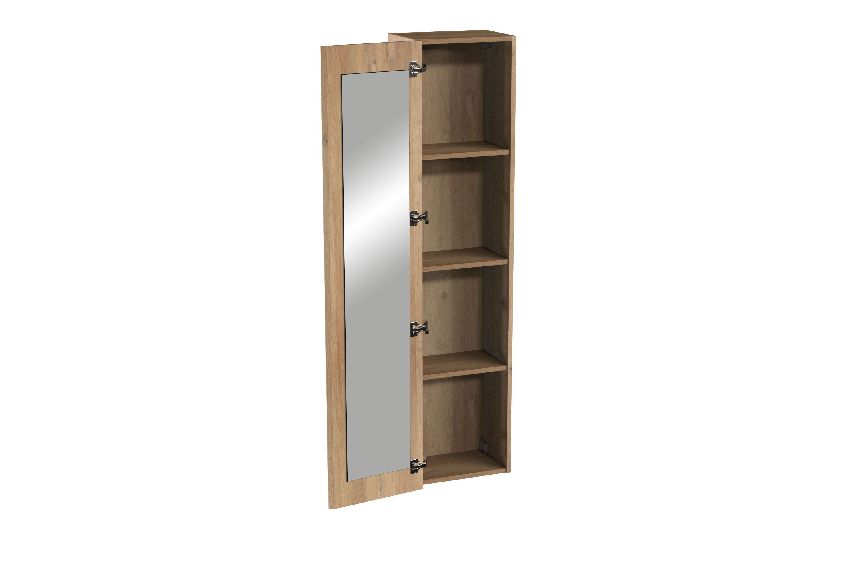 Storke Edge zwevende badkamerkast met spiegel ruw eiken 40 x 30 x 170 cm