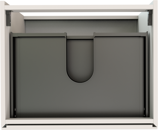 Storke Edge meuble sous-vasque a poser 65 x 52 cm blanc mat 3 tiroirs