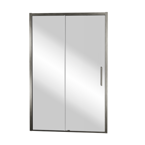 Balmani Senses Design douche schuifdeur links 120 cm x 210 cm Reflex spiegelglas, Brushed GunMetal profielen